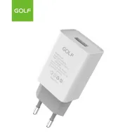 Alimentator Incarcator de la Retea la 1x QC USB 3A 20W Alb, Golf GF-U206PRO