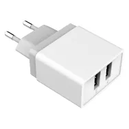 Alimentator Incarcator de la Retea la 2x USB: 1x 1A + 1x 2.1A Alb, Golf GF-U2