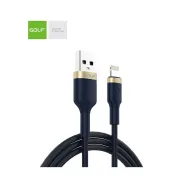 Cablu Incarcare USB iPhone Data Sync Metal, Culoare Albastru, Incarca cu 3A, Golf 71I