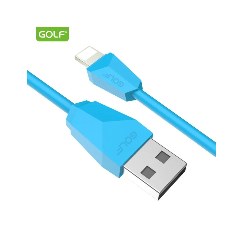 Cablu Incarcare USB iPhone Diamond Sync, Culoare Albastru, Incarca cu 2A, Golf 27I