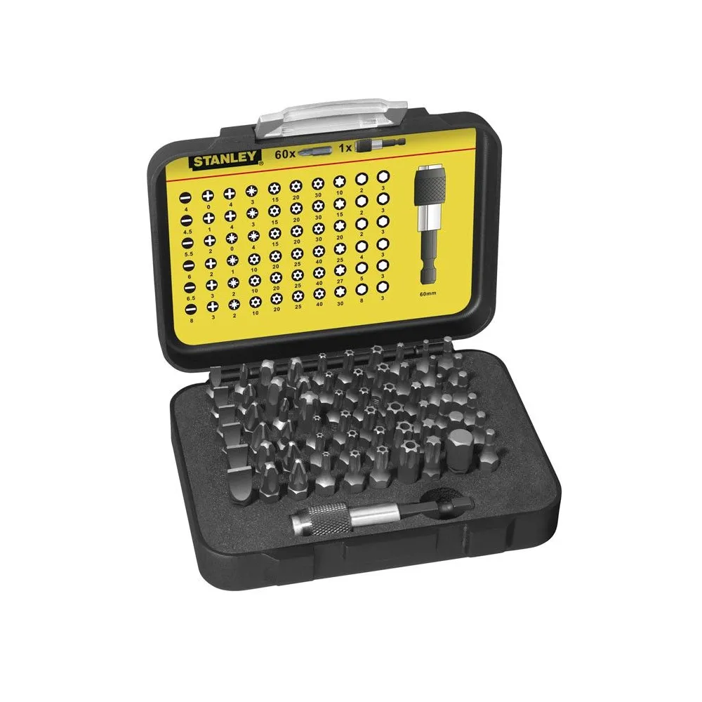 Stanley 1-13-902 Set mixt 60 biti 25 mm + adaptor 1/4"