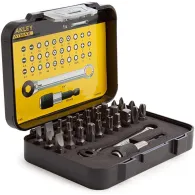Stanley 1-13-905 Set mixt 30 biti 25 mm + adaptor si cheie cu clichet 1/4"