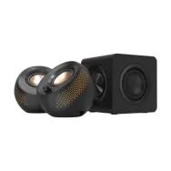 CREATIVE PEBBLE X Plus USB-C 2.1 Speakers w/Bluetooth 5.3, RGB Lighting, Aux, black