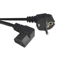 CABLU alimentare Spacer 1.8m, intrare Shucko, iesire C13 (conector 90 grade), 10A, negru, "SPPW-SCHK-C13GR90-10A-1.8"