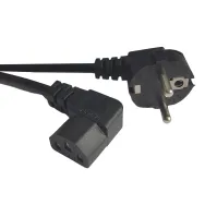 CABLU alimentare Spacer 1.8m, intrare Shucko, iesire C13 (conector 90 grade), 10A, negru, "SPPW-SCHK-C13GR90-10A-1.8"