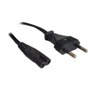CABLU alimentare Spacer casetofon, 1.8m, intrare Euro plug, iesire C7, 6A, negru, "SPPW-EUPG-C7-6A-1.8"