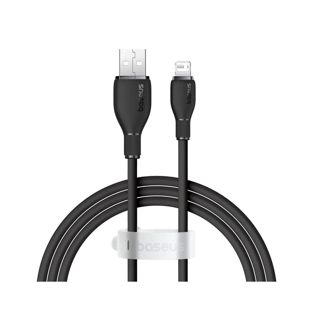 CABLU alimentare si date Baseus Pudding, Fast Charging Data Cable pt. smartphone, USB la Iphone Lightning 2.4A, 2m, negru "P1035
