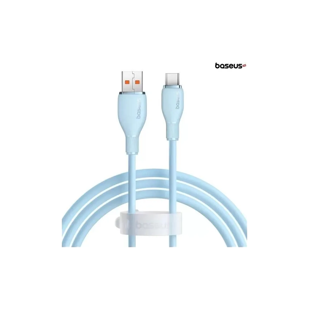 CABLU alimentare si date Baseus Pudding, Fast Charging Data Cable pt. smartphone, USB la USB Type-C 100W, 2m, albastru "P1035570
