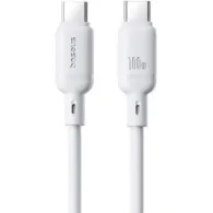 CABLU alimentare si date Baseus Silky, Fast Charging Data Cable pt. smartphone, USB Type-C la USB Type-C 100W, 1m, alb "P1037770
