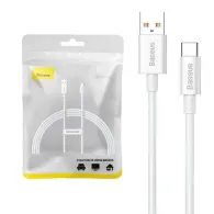 CABLU alimentare si date Baseus Superior, Fast Charging Data Cable pt. smartphone, USB la USB Type-C 100W, braided, 1.5m, alb "P