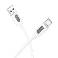 CABLU alimentare si date Borofone "BX114", Fast Charging Data Cable pt. smartphone, USB la USB Type-C 3A , 1m, alb "694199111689