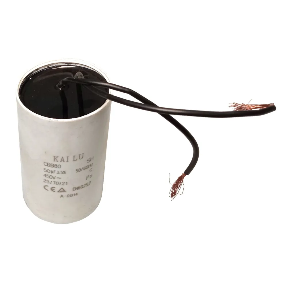 Condensator pornire motor 50uF 450VAC, fire