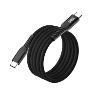 Cablu magnetic USB-C - USB-C, 1m, Well, 20V 3A, 60W, negru