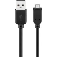 Cablu USB 2.0 A tata - micro USB, 1.8m, negru, Goobay