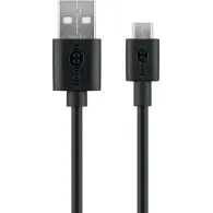 Cablu USB 2.0 A tata - micro USB, 1m, negru, Goobay