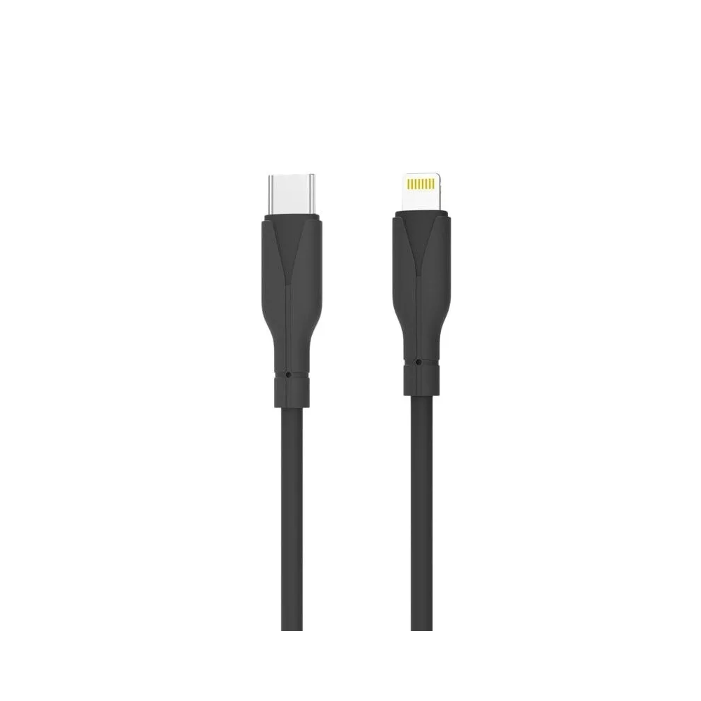 Cablu USB-C - Lightning Choetech XAL-0002, silicon, negru