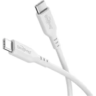 Cablu USB-C - USB-C, 1.5m, alb, Goobay