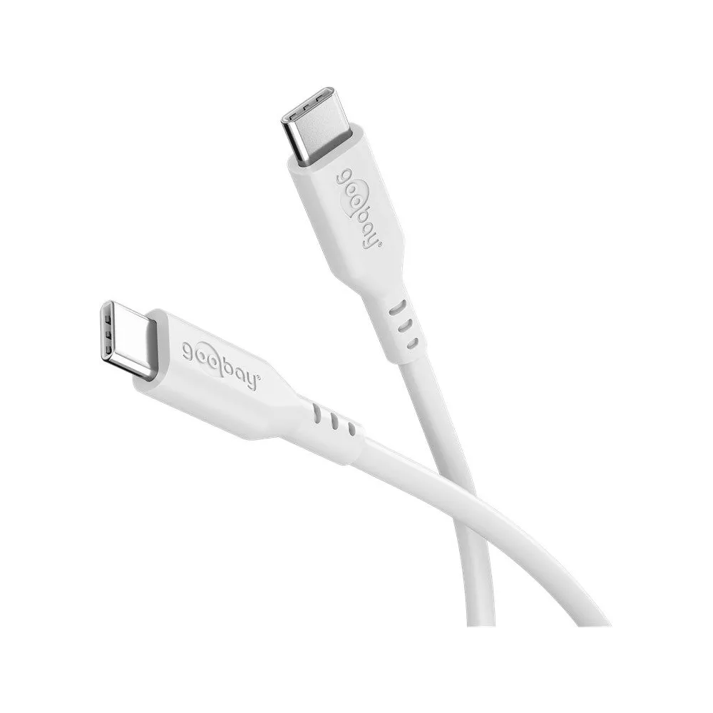 Cablu USB-C - USB-C, 1.5m, alb, Goobay
