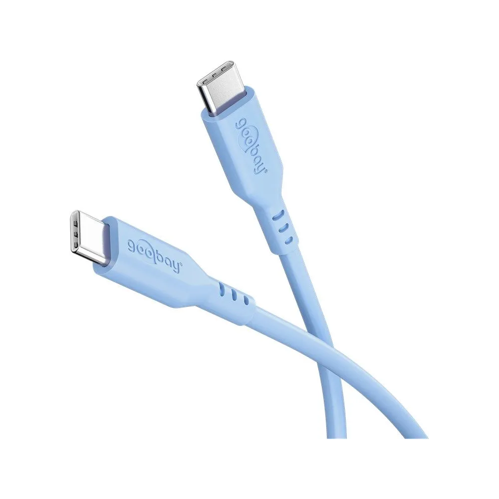 Cablu USB-C - USB-C, 1.5m, albastru, Goobay