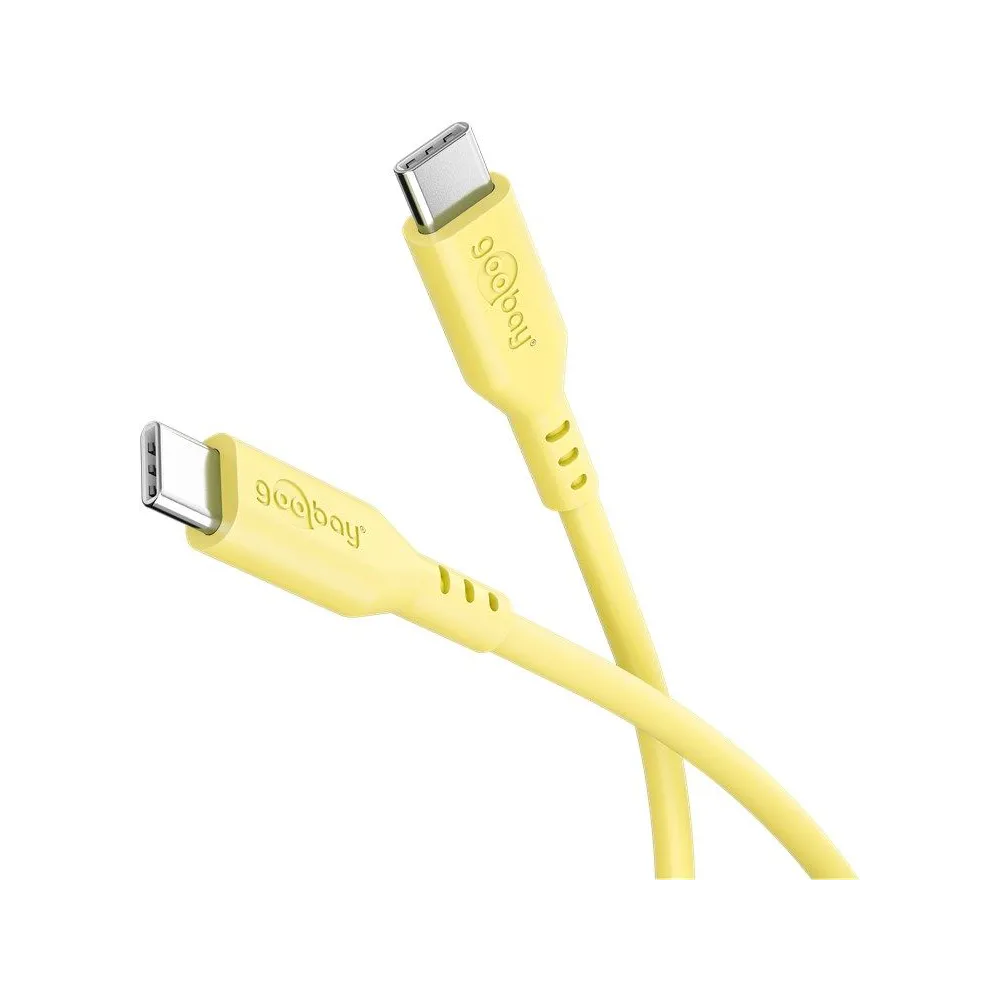Cablu USB-C - USB-C, 1.5m, galben, Goobay