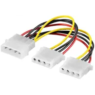 Cablu alimentare molex HDD/ 5.25  tata - 2 HDD/ 5.25 mama, 0.16m, Goobay