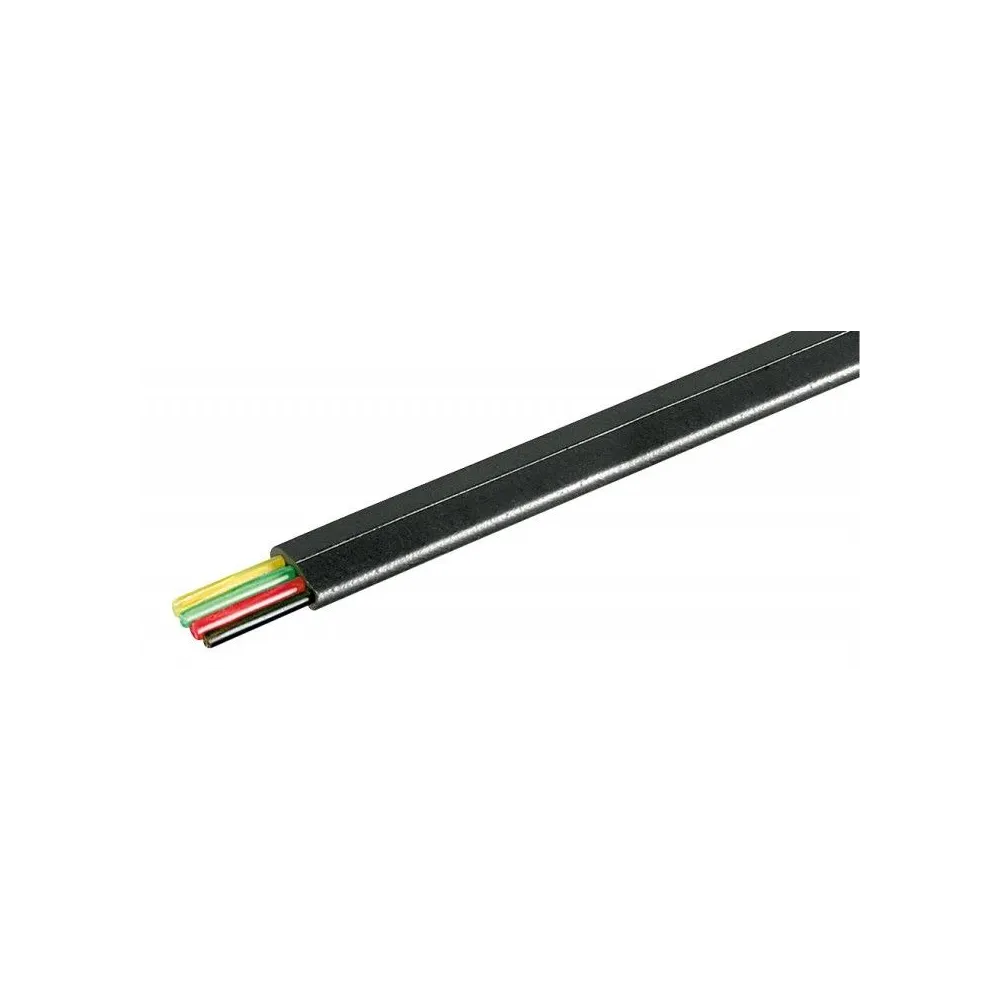 Cablu telefon plat 4 fire rola 100 m, negru Goobay