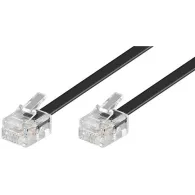 Cablu telefon RJ11 tata - RJ11 tata 6m negru Goobay