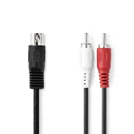 Cablu audio DIN 5p tata - 2x RCA tata, 1m, Nedis