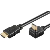 Cablu HDMI2.0 cu ethernet 19p tata - HDMI 19p tata 90° aurit OFC 5m