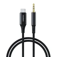 Cablu USB-C tata - audio 3.5mm, 1m, negru, AUX006
