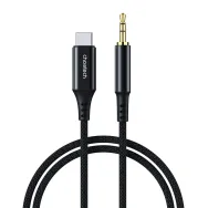 Cablu USB-C tata - audio 3.5mm, 1m, negru, AUX006