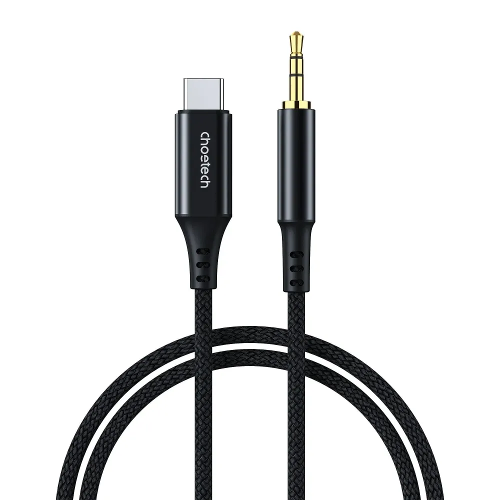 Cablu USB-C tata - audio 3.5mm, 1m, negru, AUX006