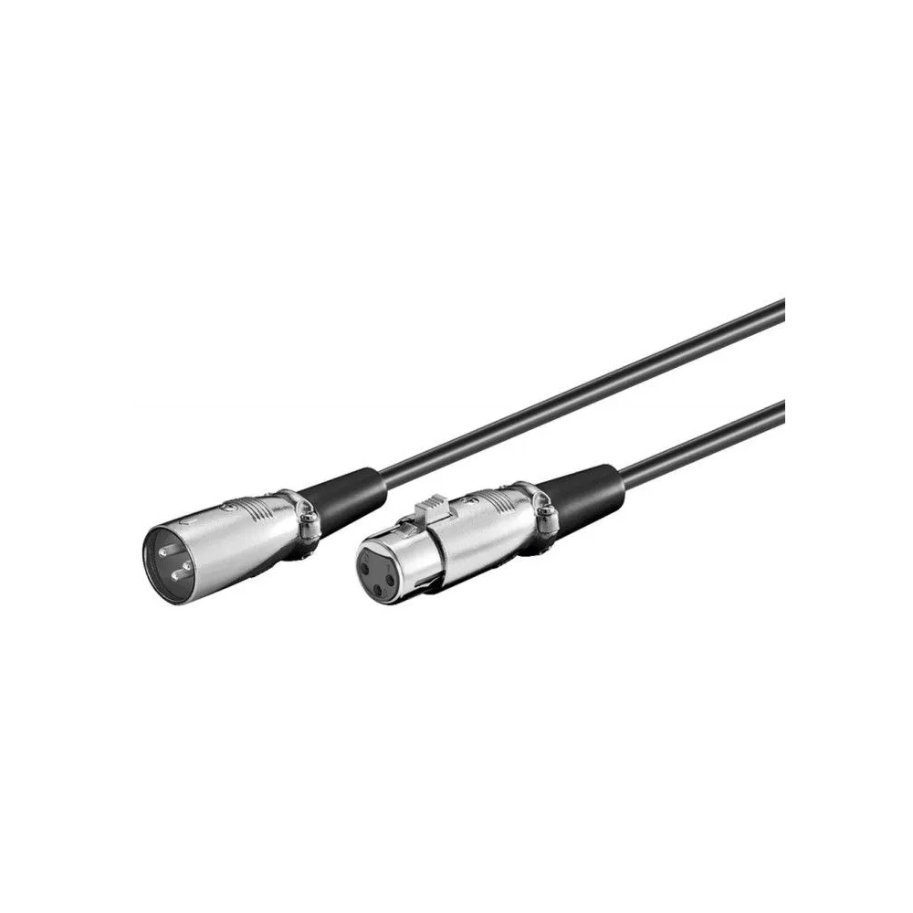 Cablu XLR 3 pini tata -XLR 3 pini mama 2m, Goobay