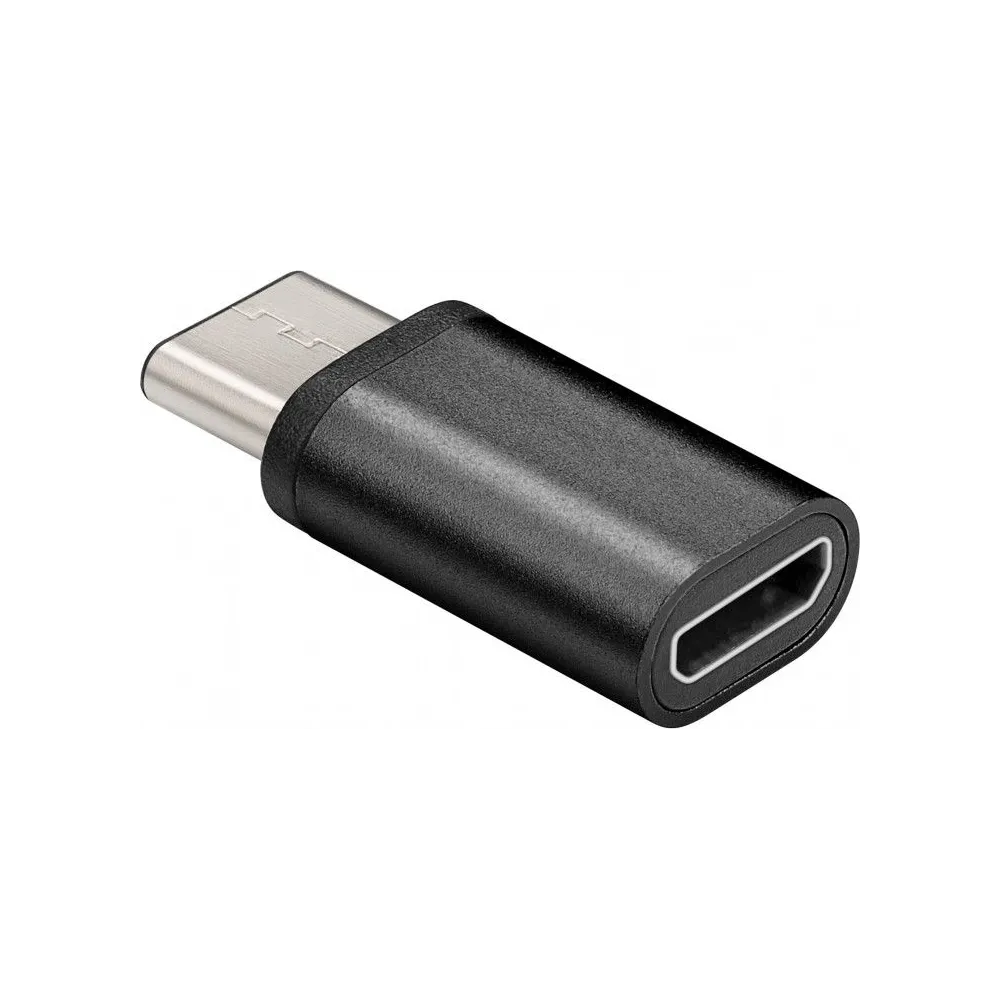 Adaptor USB-C - micro USB 2.0 (Tip B), negru, Goobay