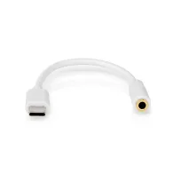 Adaptor USB-C tata - 3.5mm mama Nedis, 0.1m, alb