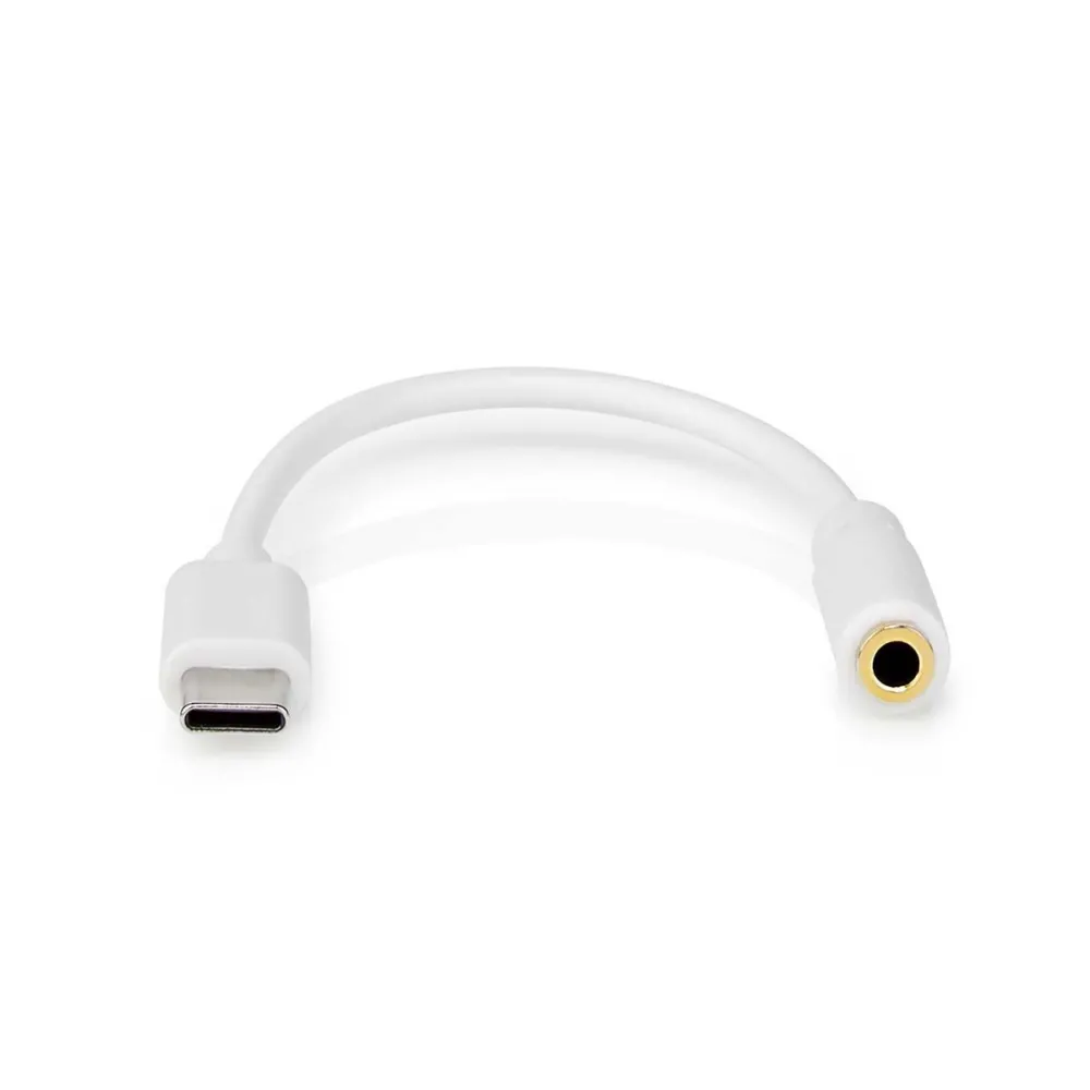 Adaptor USB-C tata - 3.5mm mama Nedis, 0.1m, alb