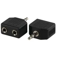 Adaptor JACK STEREO 3.5mm tata - 2 X JACK STEREO 3.5 mm mama, set 12 blistere, Well