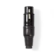 Conector XLR 3-Pin mama negru Nedis