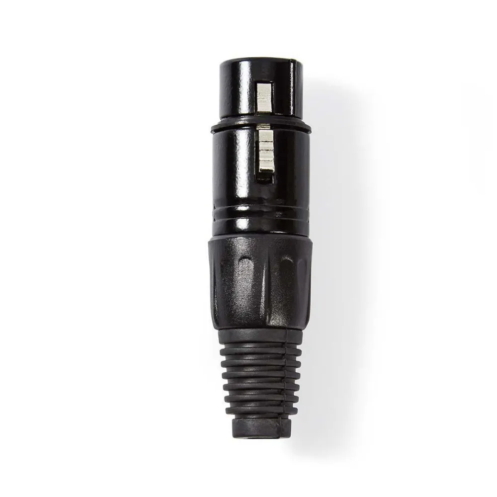 Conector XLR 3-Pin mama negru Nedis