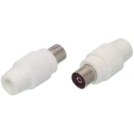 Conector coaxial mama plastic, set 100 bucati, Well