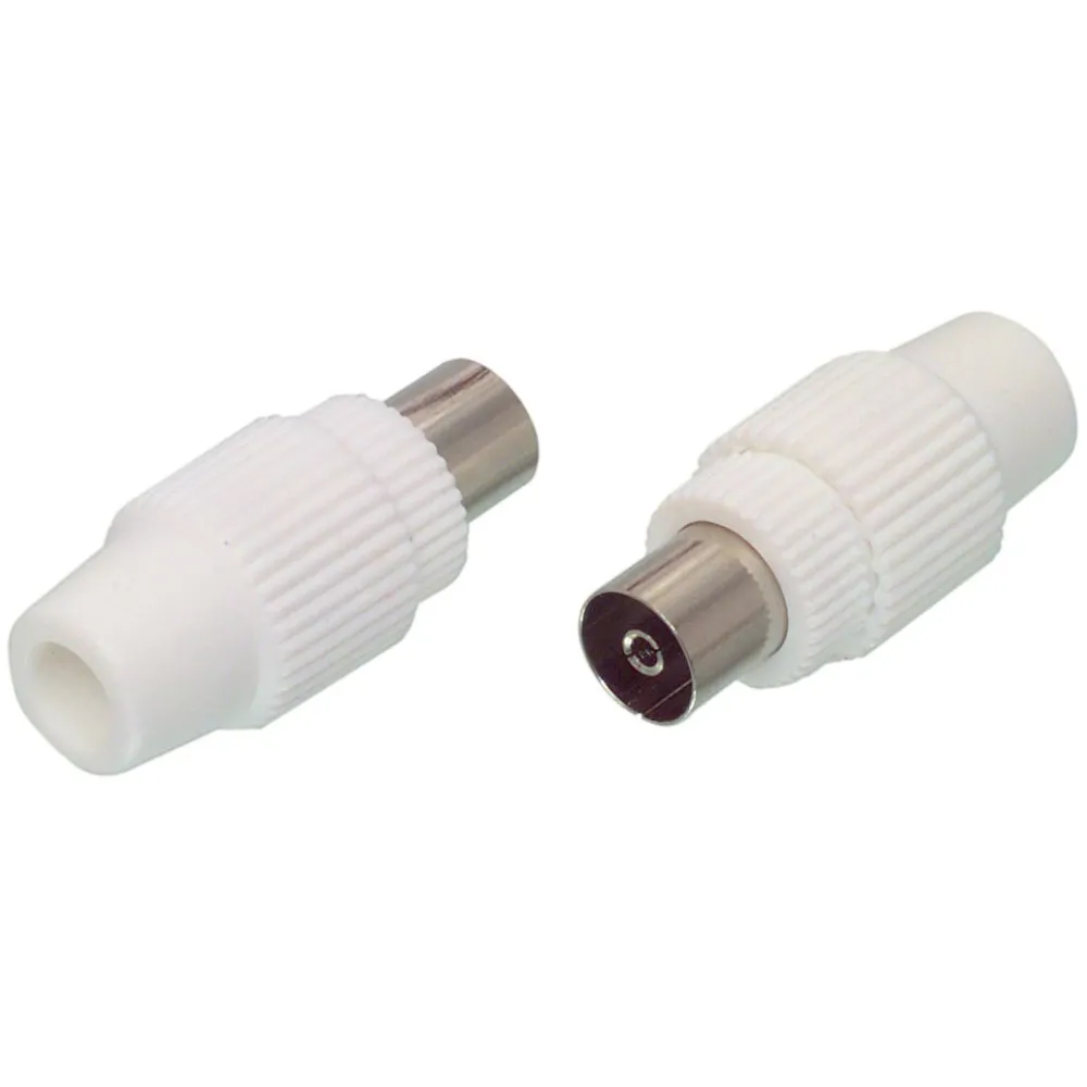 Conector coaxial mama plastic, set 100 bucati, Well