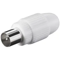 Conector coaxial tata, plastic, Goobay