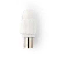 Mufa coaxial tata - 2 bucati, alb Nedis