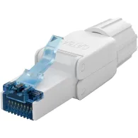 Conector UTP Cat 6A RJ45, alb, Goobay