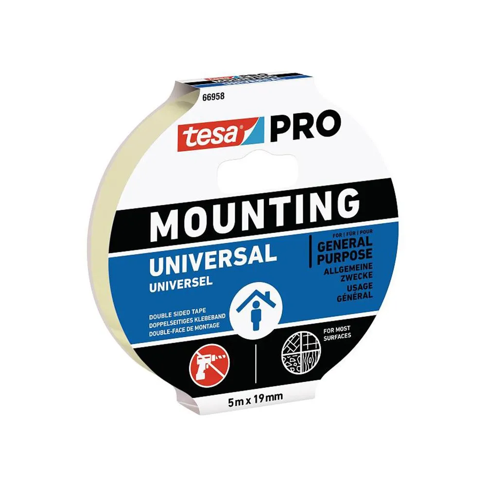 BANDA DUBLUADEZIVA FIXARE UNIVERSALA 19MM / 5M