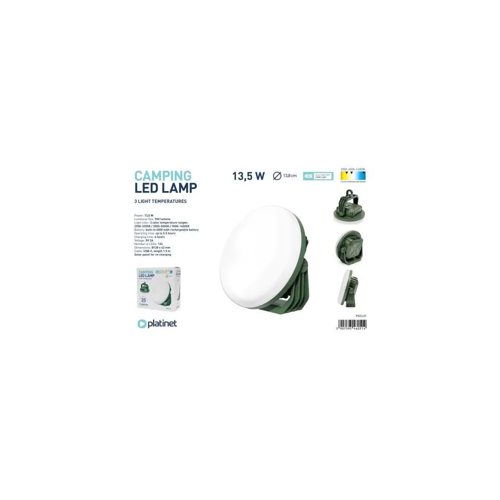 PLATINET CAMPING EMERGENCY LIGHT LED 3X2000 MAH 5,5H 13,5W