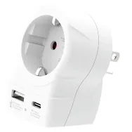 Adaptor priza Skross 1.500284-E SHUKO - US cu USB-A, USB-C 20W