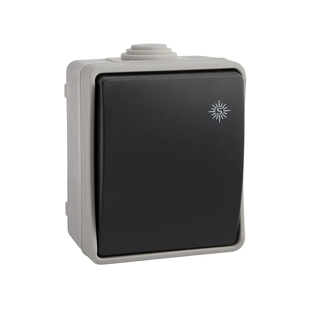 Buton Solera 3320 aparent gri IP54