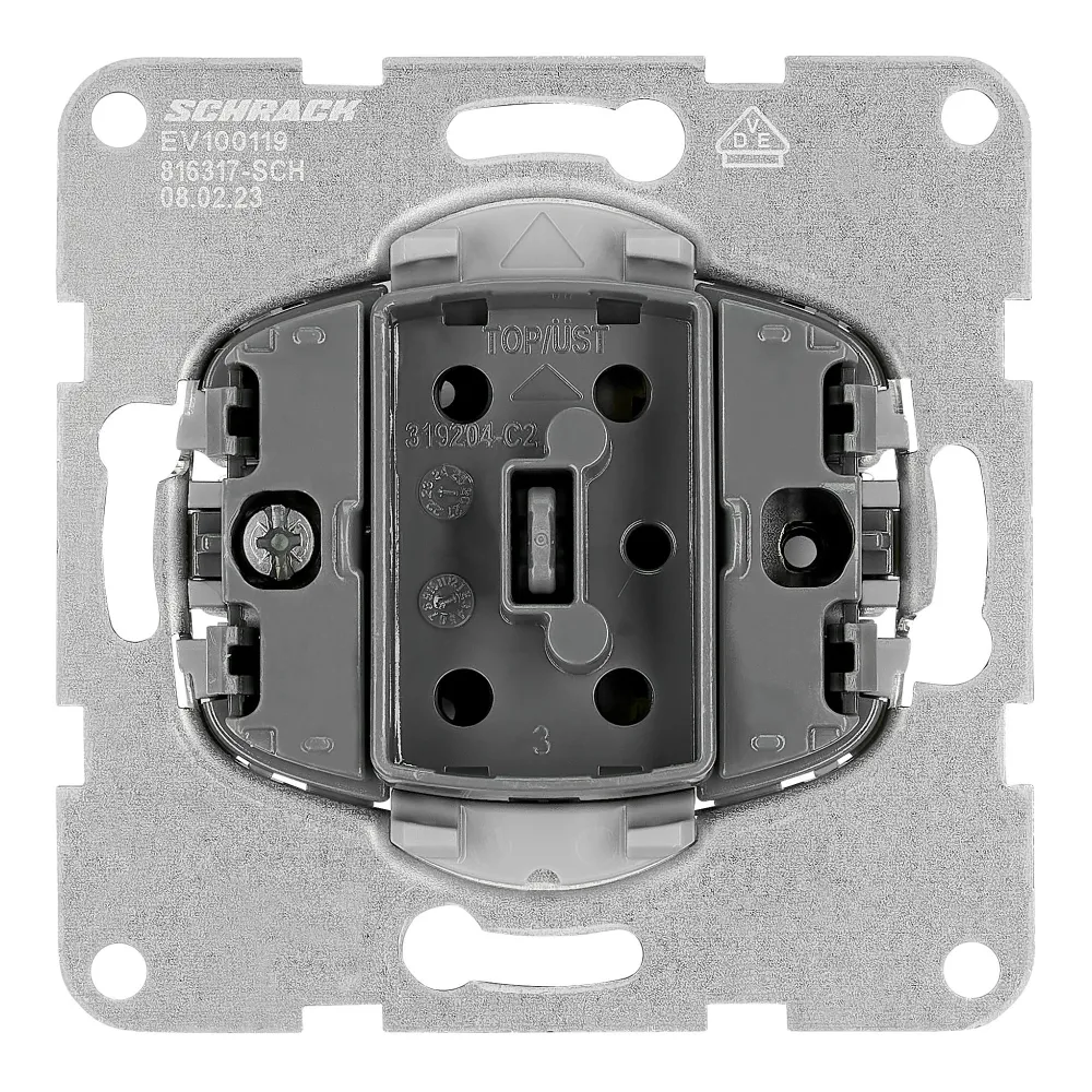 Insert intrerupator cu revenire Schrack Visio S 50, EV100119--, 1ND, cleme cu element elastic