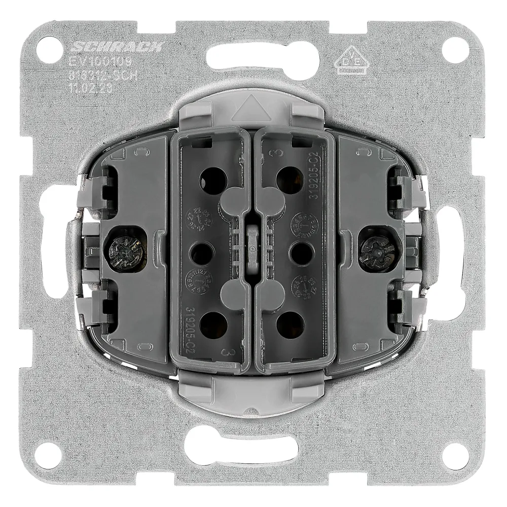 Insert intrerupator dublu Schrack Visio S 50, EV100109-- cleme cu element elastic